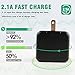 Ulimag iPhone Wall Charger 24W 3.1A Dual Port USB Travel Wall Charger Adapter with 6FT Lightning Cable Charging Cord for iPhone X, 8, 8 Plus, 7, 7 Plus, 6s, 6s Plus, 6, 6 Plus, SE, iPad (Black&White)