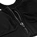 Women's Zip Front Sports Bra Wireless Post-Surgery Bra Active Yoga Sports Bras (Medium, Black)