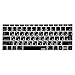XSKN Russian / English Keyboard Cover Silicone Skin for New Macbook 12 Inch A1534 and New MacBook Pro 13 Inch A1708 (2016 Version, No TouchBar) US EU Layou (Black)