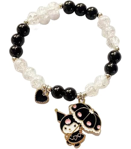FISAPBXC K-ulomi 4 Bracelets Cristal Enfants – C-innamoroll Dessin Animé – Cadeau Fille – Extensible