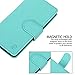 LG G4 Case, Style4U Premium PU Leather Stand Wallet Case with ID Credit Card/Cash Slots for LG G4 + 1 Stylus [Mint Green]
