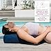 AJNA Yoga Bolster Pillow - Luxurious 100% Organic Vegan Suede - Yoga Bolster for Restorative Yoga - Rectangular Yoga Pillow with Carry Handle - Machine Washable Cover