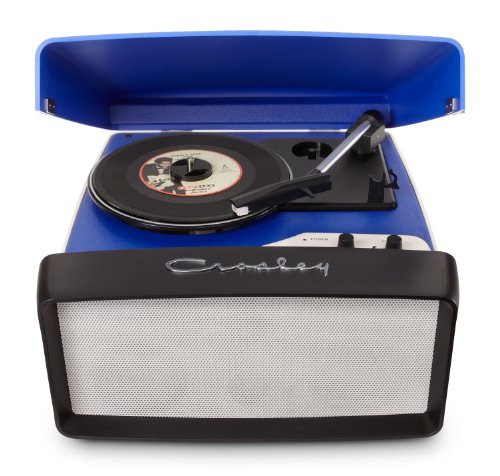 Crosley CR6010A-BL 3-Speed Collegiate Portable USB-Enabled Turntable - Blue