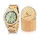 BOBO BIRD Wooden Men's Bamboo Watch with Luminous Night Silver Pointer Casual Sports Watches Gift with Box