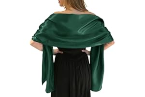 MLMW Shawls and Wraps for Evening Dresses Satin Shawl Wraps for Women Extra Long Wedding Shawls for Bridal Party