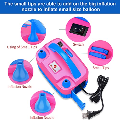 IDAODAN Portable Electric Balloon Pump,110V 120V,600W Dual Nozzle