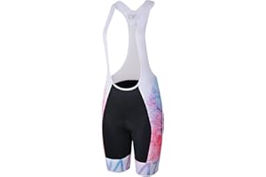 CATENA Women's 3D Padded Cycling Bib Shorts,Bike Bicycle MTB Shorts Excellent Performance Tights Bicycle Pants, Pink, Large