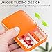 4 Pack Small Pill Box Case for Purse Pockets Travel Pill Organizer Portable Cute Medicine Box Daily Mini Pill Holder Container for Vitamins, Fish Oil, Supplements(4 Color)