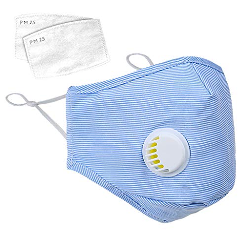 Wendeyipi 4PCS Face Bandanas Cotton with 8PCS F-i-lter Replaceable F-i-lters Dustproof Face Health Covering for Adults