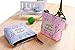 Calico Fabric Portable Purse Pouch Bag,Zipper Enclosure and Durable Exterior,a Lightweight Universal Carrying case for Lipstick Coins Cash Credit Card Headset USB Charger Cable Keys (Pink)