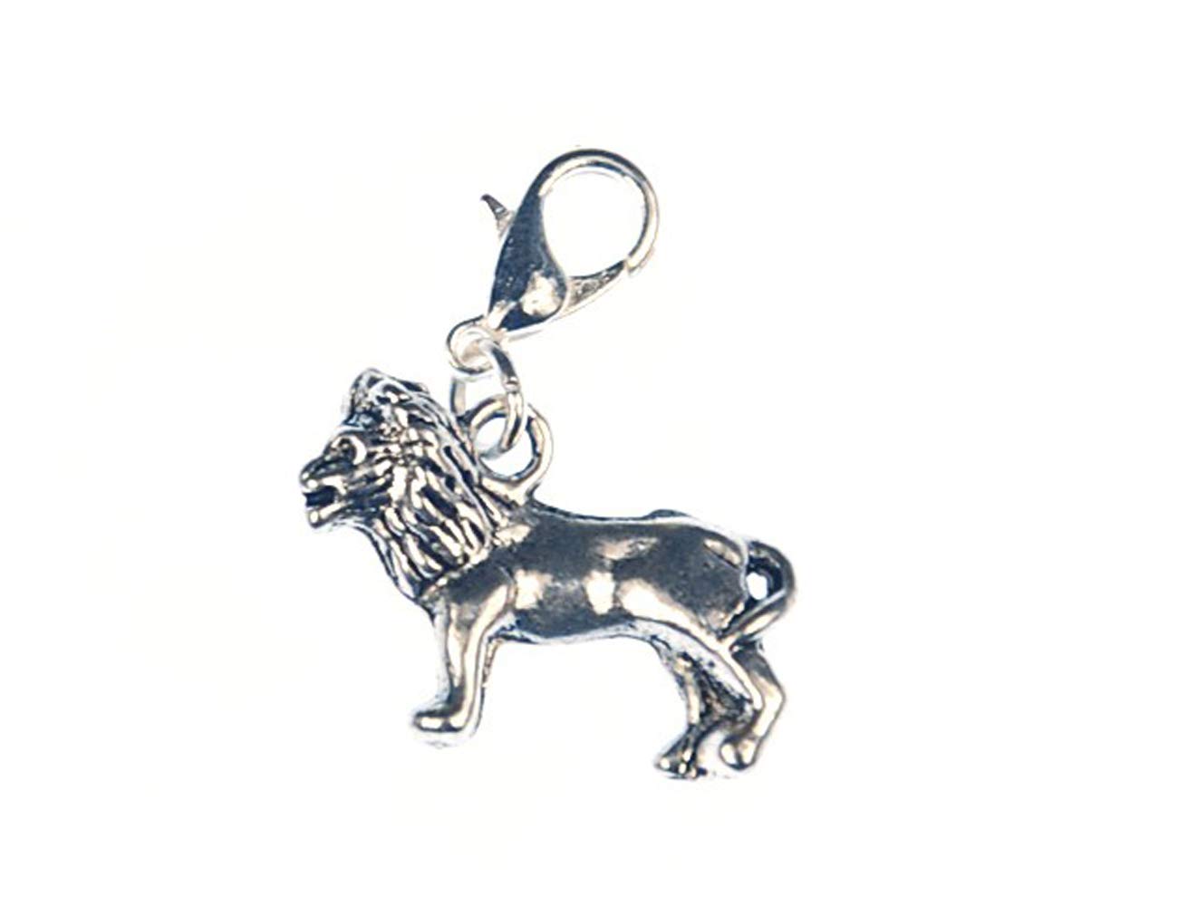 Miniblings Leo Lion Charm Pendant for Bracelet Afrika Silver New