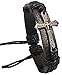 Golastartery Fashion Alloy Letter Scripture Bangle Cross Cuffs Leather Bracelet
