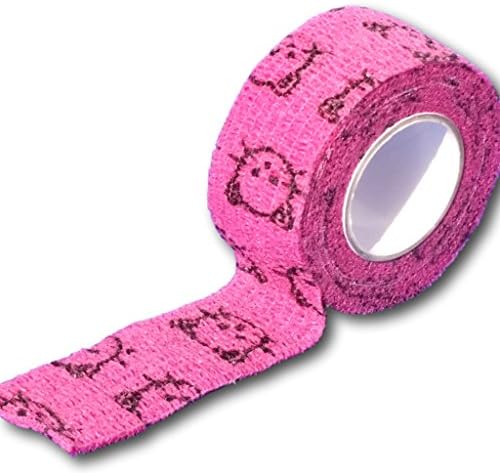 Set of 9 children's band-aids, finger bandage without glue, 2.5 cm x 4.5 m, elastic, water-repellent, cohesive