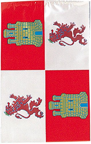 Verbetena - Plastic flag Castile and Lion 20 x 30 cm, bag 5 x 10 m (011200071)