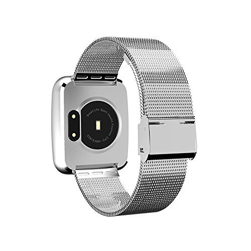 Lisin V6 Bluetooth 4.0 LED Heart Rate Smart Sports Wrist Watch Bracelet Sport Watches (Silver)