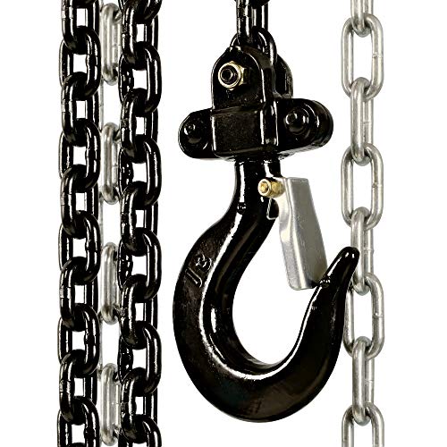 G Flaschenzug Kettenzug Seilwinde Hebelzug Manueller Kettenblockaufzug mit 1000 kg Kapazität 3 m Hubhöhe Schwerlasthaken… – Bild 6