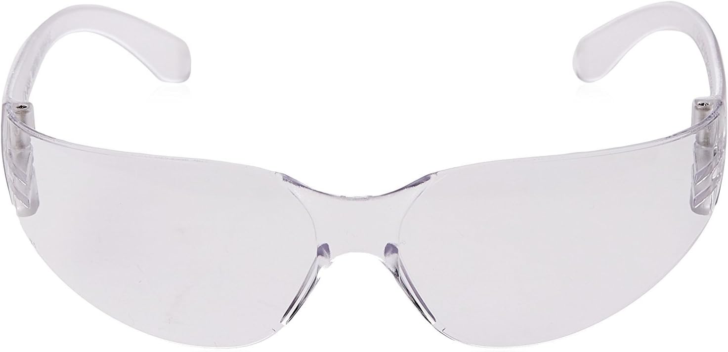 Radians Clear Safety Glasses, Scratch-Resistant, Wraparound, One Size - Safety Glasses - 
