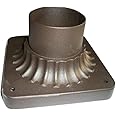 DESIGNERS FOUNTAIN Outdoor Post Light Base, 5.75 Inch Pier Mount for Deck, Porch and Patio, Cast Aluminum, Oil Rubbed Bronze, 1916-ORB