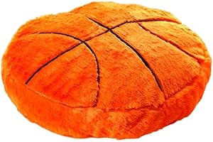 OPHRBU Basketball Sports Pillow Fluffy Soft Throw Pillow Toy ，18" Durable Sport Basketball Plush Toys,Plush Pillow Toys Gift for Kids Boy Girls Children Room Decoration