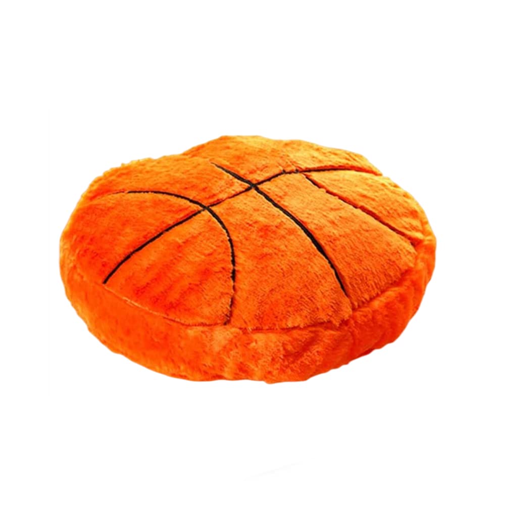 OPHRBU Basketball Sports Pillow Fluffy Soft Throw Pillow Toy ，14" Durable Sport Basketball Plush Toys,Plush Pillow Toys Gift for Kids Boy Girls Children Room Decoration