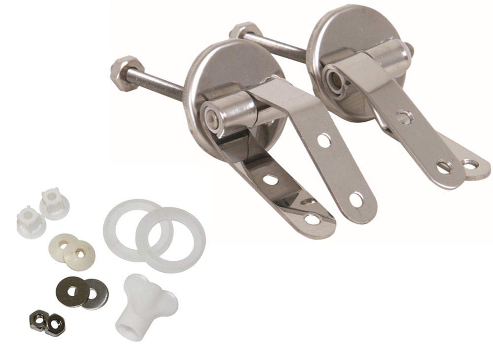 MSV Toilet seat Hinge Made of Rust-Proof Stainless Steel - Attachment for Toilet lid