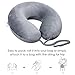 JUNING Travel Pillow Memory Foam Neck Support on a Train, Airplane, Car, Bus or While Camping - Comfortable U Shaped Cushion. Neck Support Plane Pillow
