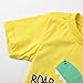 Dailybella Baby Boys Summer Clothes Short Sleeve T-Shirts Shorts Set 2pcs Dinosaur Toddler Outfits Clothing ,Yellow,US Size 18M (12-18 Months)/Asia tag 2Y