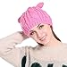 GEANBAYE Soft Fabric Women's Hat Cat Ear Crochet Braided Knit Caps