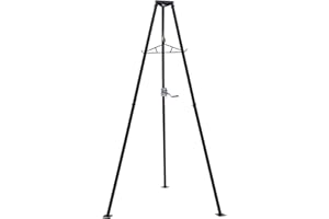Kill Shot Hunting Tripod Game Hoist 500 lb Capacity with Gambrel & Winch for Cleaning, Skinning, Moving Game