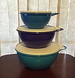 Tupperware Thatsa Bowls 3 piece Set in Salt Water Taffy, Raindrop and Berry Bliss colors New 2016