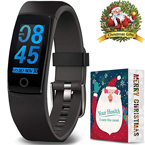 MorePro Waterproof Fitness Tracker, Activity Tracker Color Screen Sport Smart Watch,Health Tracker with Heart Rate Blood Pressure Calories Pedometer Sleep Monitor Gift for Men Women Kids.