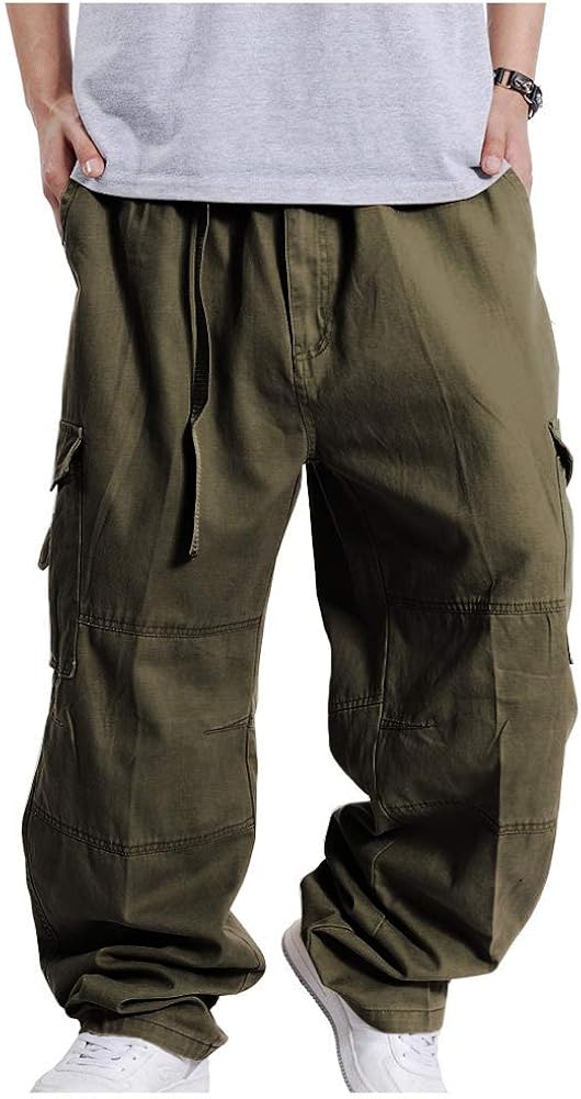 Cargohose Herren - Baggy, Stretch, Mit Gummizug, Für Arbeit & Freizeit