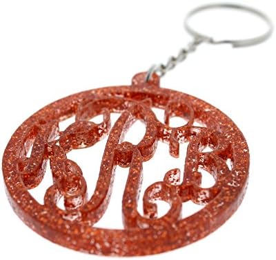 Personalized Monogram Keychain With Initials Acyrlic Laser Cut Custom Keychain