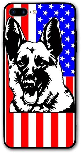 German Shepherd Head IPhone 7 Plus Case Texture Pattern Premium Hybrid Protective Clear Case