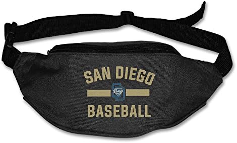 Casual San Diego Baseball Champion Team Waist Bag Outdoors Packs Unisex Black