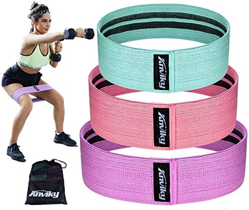 ANKIVY Booty Bands Fabric Resistance Bands for Legs and Butt Exercise Elastic Hip Bands 2019 Upgraded