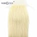 FASHION QUEEN HAIR 613 Closure 14 Inch Straight 613 Blonde Closure 100% Human Hair 8A Brazilian Straight 613 Lace Closure 4x4 Free Part 130% Density Closure Only Honey Blonde Frontal for Black Women