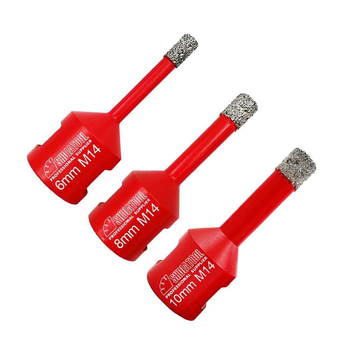 SHDIATOOL Diamond Drill Core Bit with M14 Connection Vacuum Brazed Hole Saw 10MM Diamond Height (6/8/10mm)