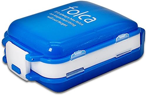 LIFEON Pill Case Organizer for Supplement Vitamin Fish Oil for 7 day weekly (Blue)