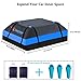 Copsrew 20 Cubic ft Car Roof Bag & Rooftop Cargo Carrier 100% Waterproof Heavy Duty RoofBag. Fits All Vehicle with/Without Rack. 4+2 Door Hooks Included (Navy Blue)