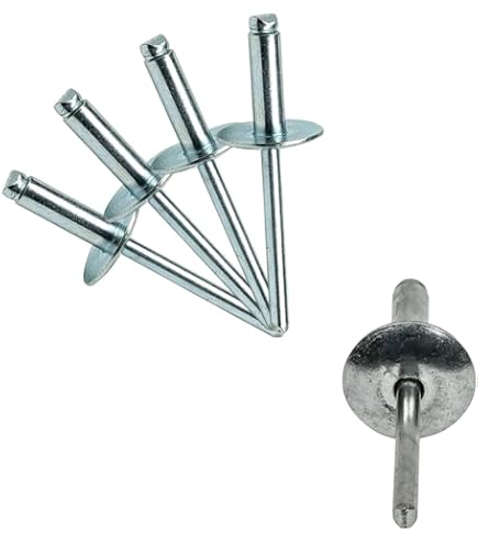 Large Flange Pop Rivets 1/8" X 3/8" Aluminum Body Steel Mandrel