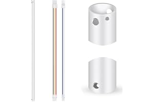 VIHOSE 36 Inch Ceiling Fan Downrod with Extension Cord 3 ft White Downrod for Ceiling Fan 1 Inch Outside Diameter Not Threaded Suitable for a Wide Range of Fans