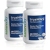 NatureCity True-HNS Hair Nails and Skin Cynatine Keratin and Plant Based Biotin Vitamin Supplement |Fuller and Stronger Hair and Nails|Non GMO| 120 Veggie Capsules