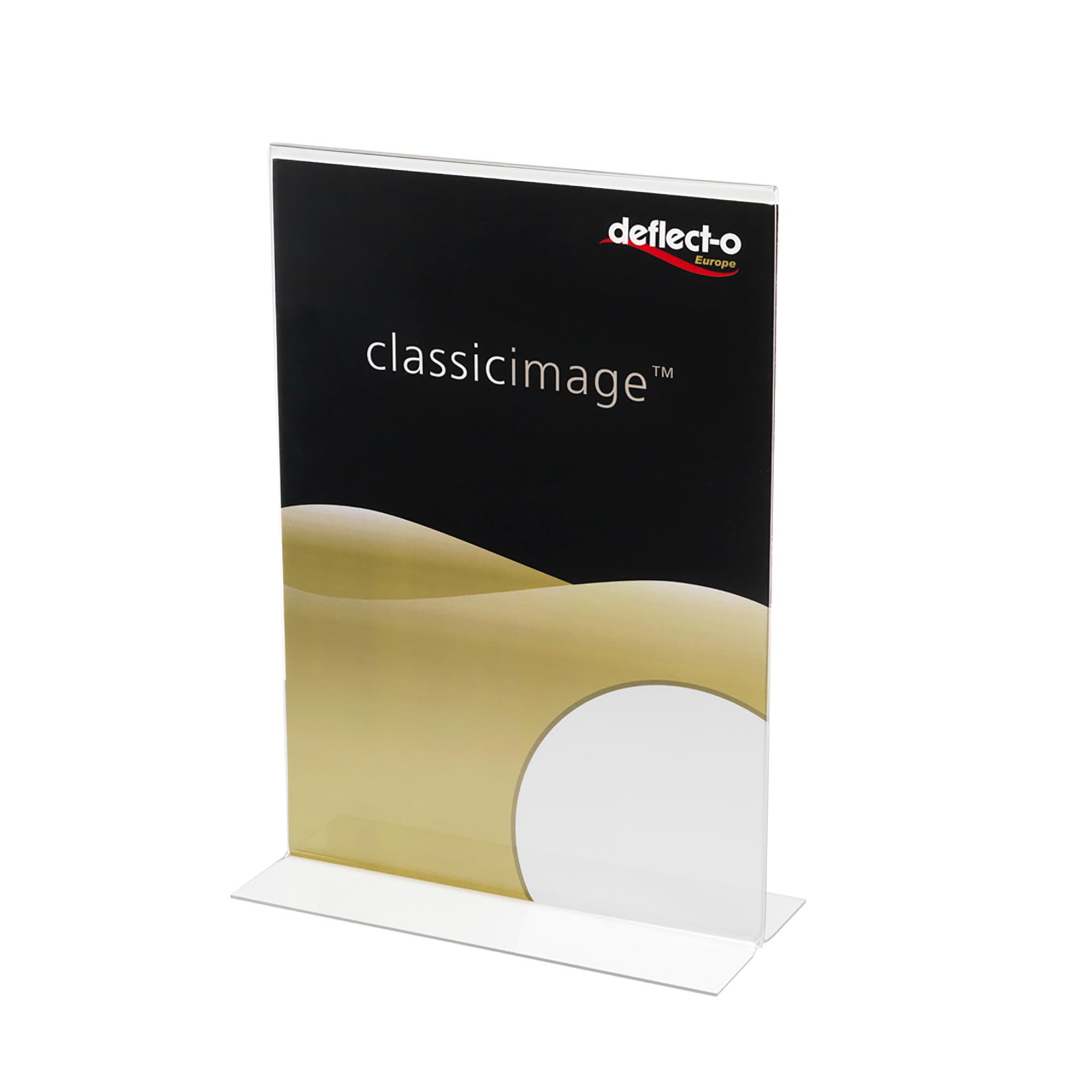 Deflecto A3 Portrait Stand Up Sign Holder, Stall Display Stand, Menu Stand, Leaflet Display Stand, Document Holder, Menu Holders for Tables