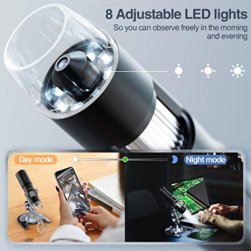 Wireless Digital Microscope,YINAMA 50X1000X Magnification Handheld