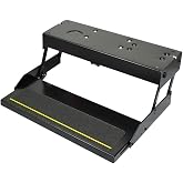 Kwikee 35 Series Electric Step Assembly, Logic Control Unit, Power Switch Kit for RV, Travel Trailers, Hidden Light, 8.5" Step Rise, Anti-Slip Surface, 12V DC Motor, Steel Construction - 3691461