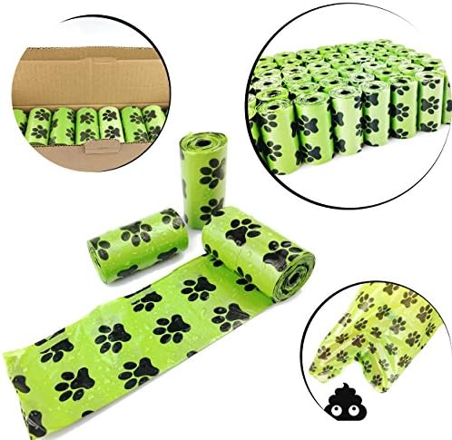 Geesun Thick Poop Bag, Lavender Scented, 720-count/48 rolls, Earth Friendly, Thickened, Leak-proof Waste Bags for Walking, Running or Hiking Accessory