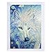Amersin DIY 5D Special Shaped Diamond Painting by Number Kits, Full Drill Rhinestone Embroidery Cross Stitch Pictures for Christmas Home Decor (Wolf)