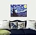 Wieco Art Classic Abstract Giclee Canvas Prints Wall Art for Living Room Home Office Decor Large Starry Night by Van Gogh Famous Artwork Modern Stretched Landscape Pictures