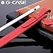 Apple Pencil Case, G-Case® [Brooklyn] Genuine Leather Case Cover Sleeve Pouch Bag Holder Drop Protection for Apple Pencil (Pencil Not Included) (Red)